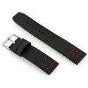 Pacific W39 black/red 22mm leather watch strap Pacific W39 black/red 22mm leather watch strap