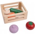 CLASSIC WORLD wooden vegetable set in a basket, 6 pcs. CLASSIC WORLD wooden vegetable set in a basket, 6 pcs.