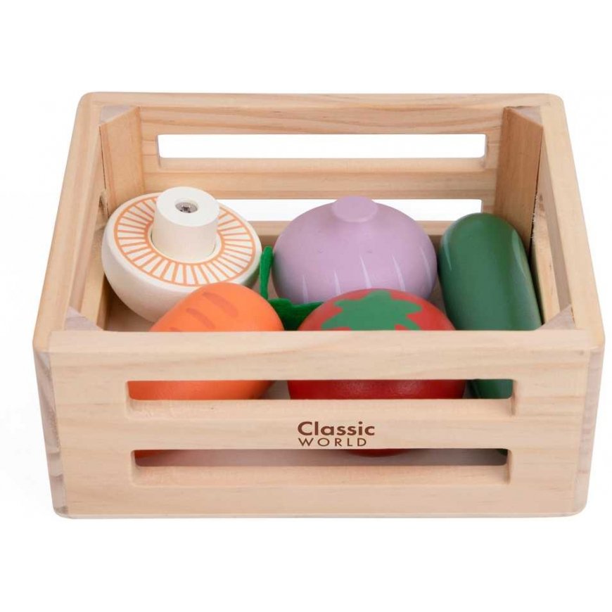 CLASSIC WORLD puinen vihannessetti korissa, 6 osaa. – 4