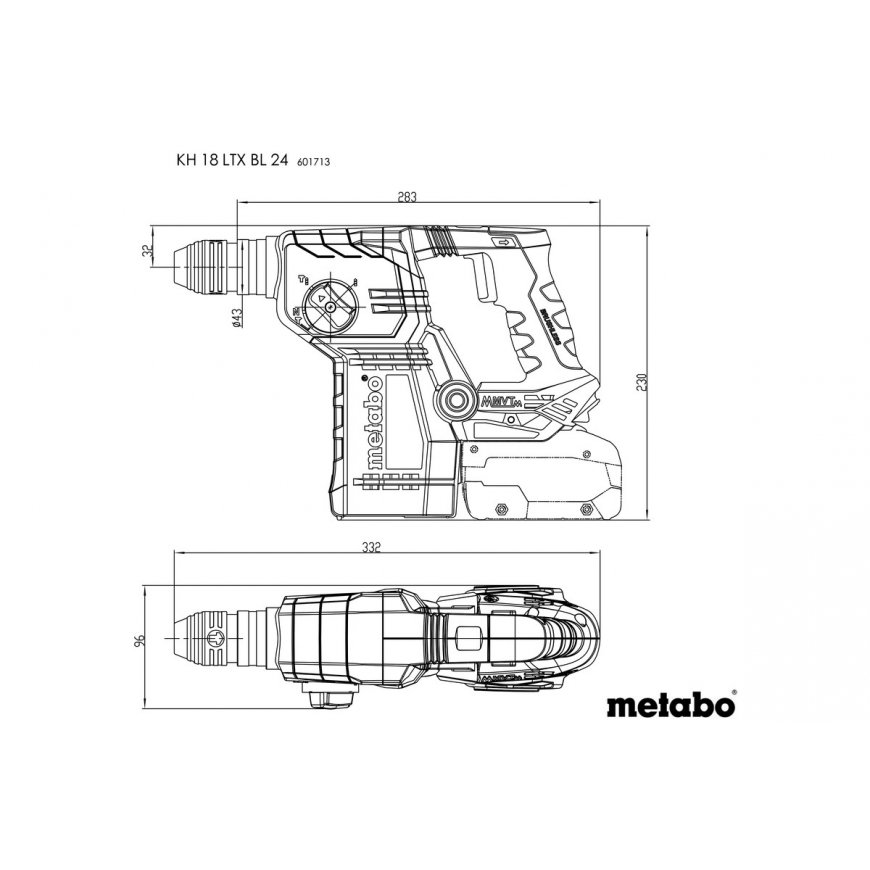 Metabo KH 18 LTX BL 24 1280 RPM SDS Plus – 4
