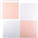 Large foam puzzle mat Ricokids 60x60cm 4 pcs. peach and white Large foam puzzle mat Ricokids 60x60cm 4 pcs. peach and white