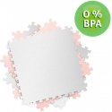 Large foam puzzle mat Ricokids 60x60cm 4 pcs. peach and white Large foam puzzle mat Ricokids 60x60cm 4 pcs. peach and white