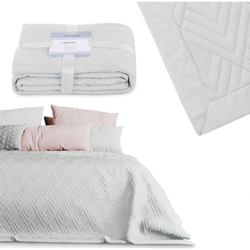 AmeliaHome BED/AH/OPHELIA/SILVER/170x210