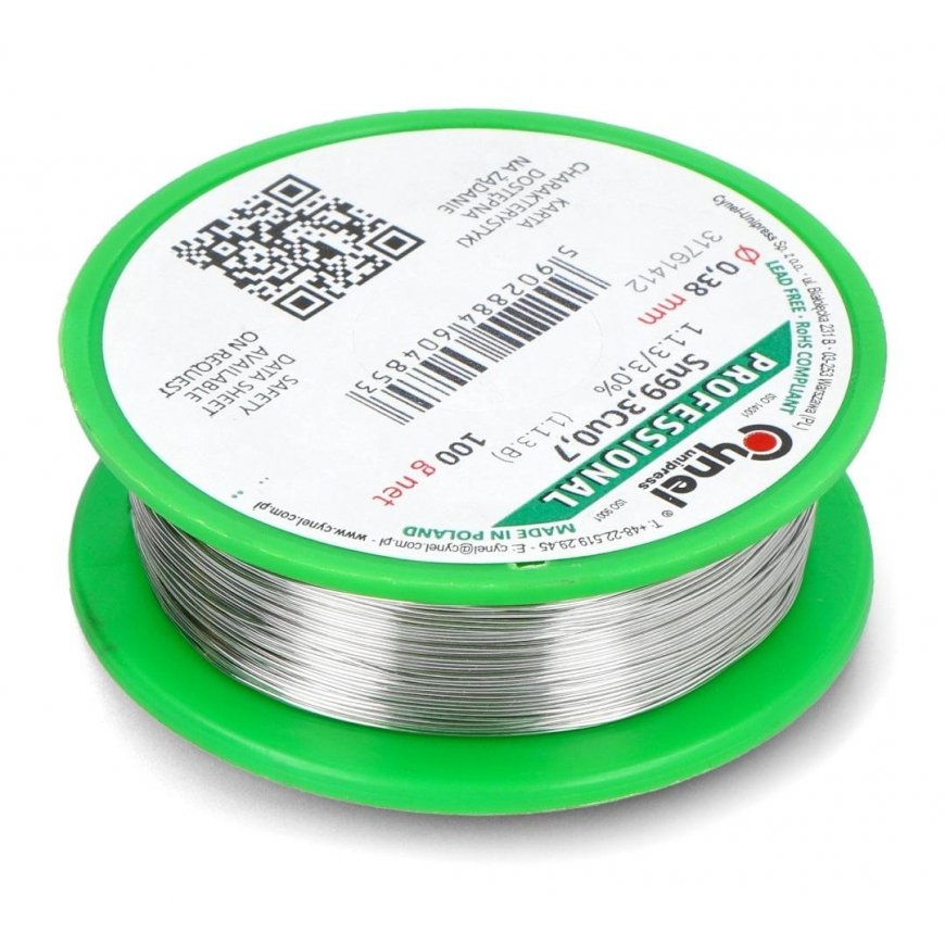Lydmetalis Cynel LC99.3 100g/0.38mm - be švino – 2
