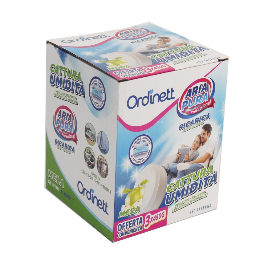 ORDINETT Kosteutta imevät täyteainetabletit 450 g x 3 kpl. omena