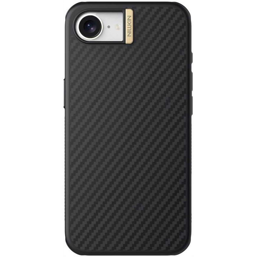 Nillkin Synthetic Fiber PRO Magnetic Hard dėklas skirtas Apple iPhone 16e Gold