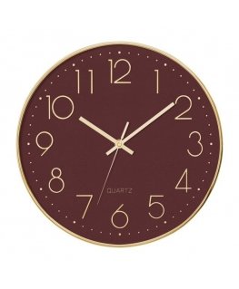 Atmosphera Silent wall clock for the bedroom with silent mechanism, red, Ø 30 cm