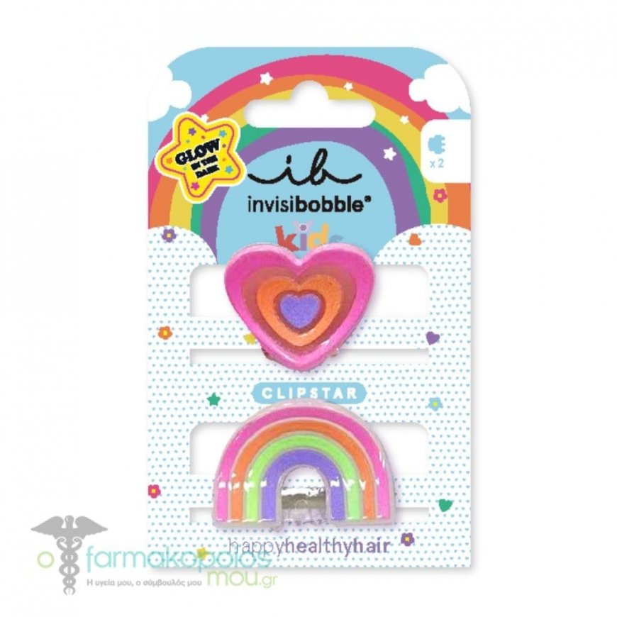 Clipstar Glow Happy Heart - Hair Clip 2 pcs.