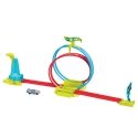 Hot Wheels Neon Speeders Track Set, Laser Stunt Slamway with 1 Car