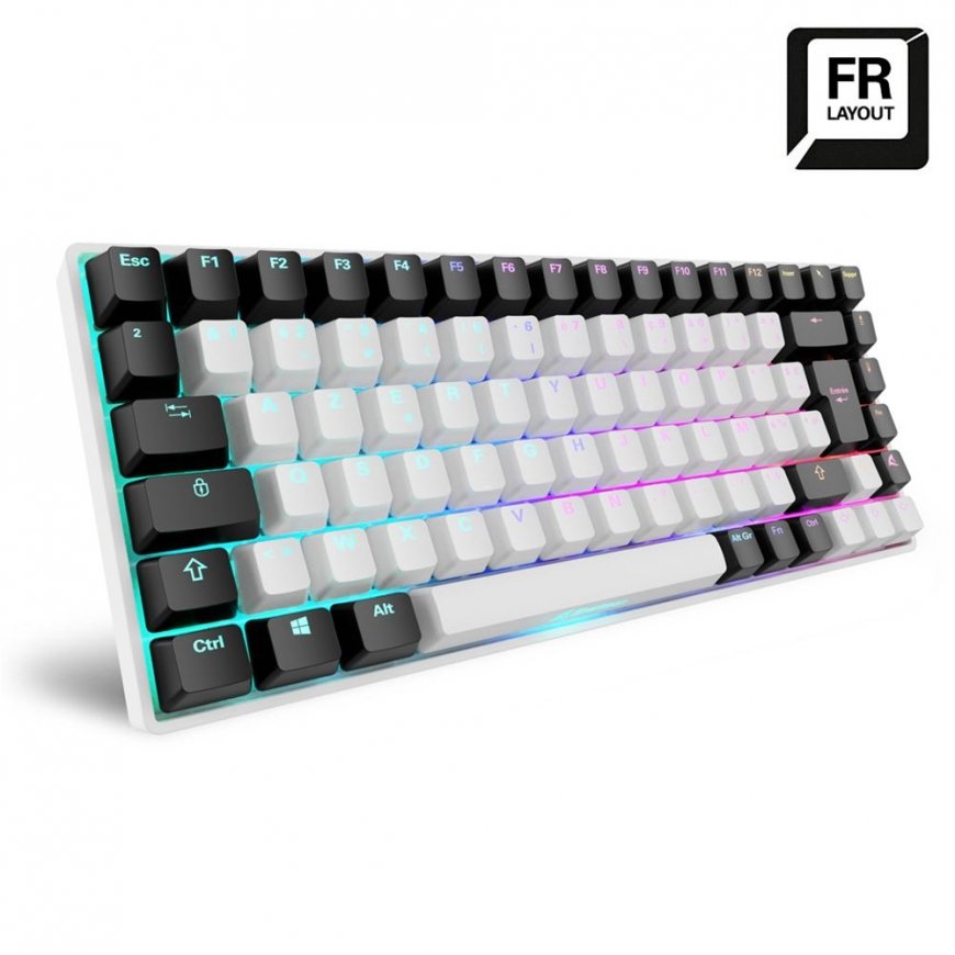 Sharkoon SKILLER SGK50 S3 klaviatuur Mängimine USB AZERTY Prantsuse Valge – 2