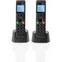 Motorola DOT202 Twin Digitaalse juhtmeta tehnoloogia (DECT) telefon Helistaja ID Must Motorola DOT202 Twin Digitaalse juhtmeta tehnoloogia (DECT) telefon Helistaja ID Must