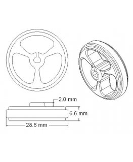 Pololu wheels 32x7mm black - 2 pieces