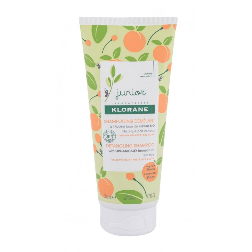 Klorane Junior Detangling Shampoo Peach, 200 ml