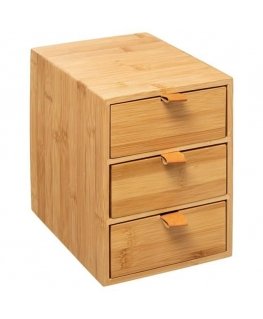 5five Simply Smart Bamboo -kosmetiikkateline, 3 laatikkoa