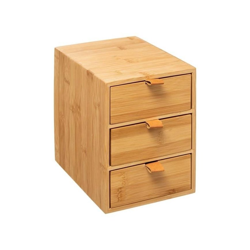 5five Simply Smart Bamboo -kosmetiikkateline, 3 laatikkoa