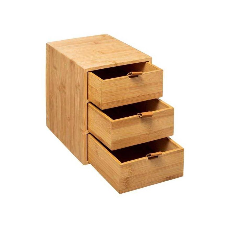 5five Simply Smart Bamboo -kosmetiikkateline, 3 laatikkoa – 2