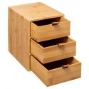 5five Simply Smart Bamboo Bamboo Cosmetic Holder, 3 Drawers 5five Simply Smart Bamboo Bamboo Cosmetic Holder, 3 Drawers