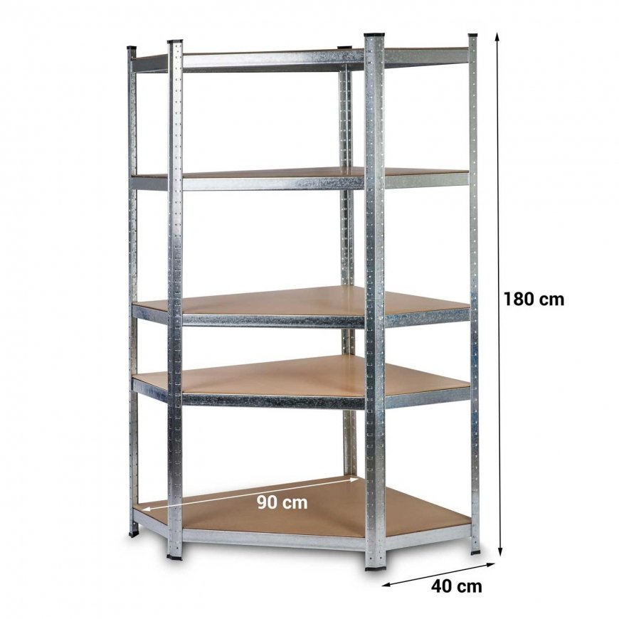 Standing corner bookcase 180x90x40cm Humberg HR-817 – 2