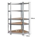 Standing corner bookcase 180x90x40cm Humberg HR-817