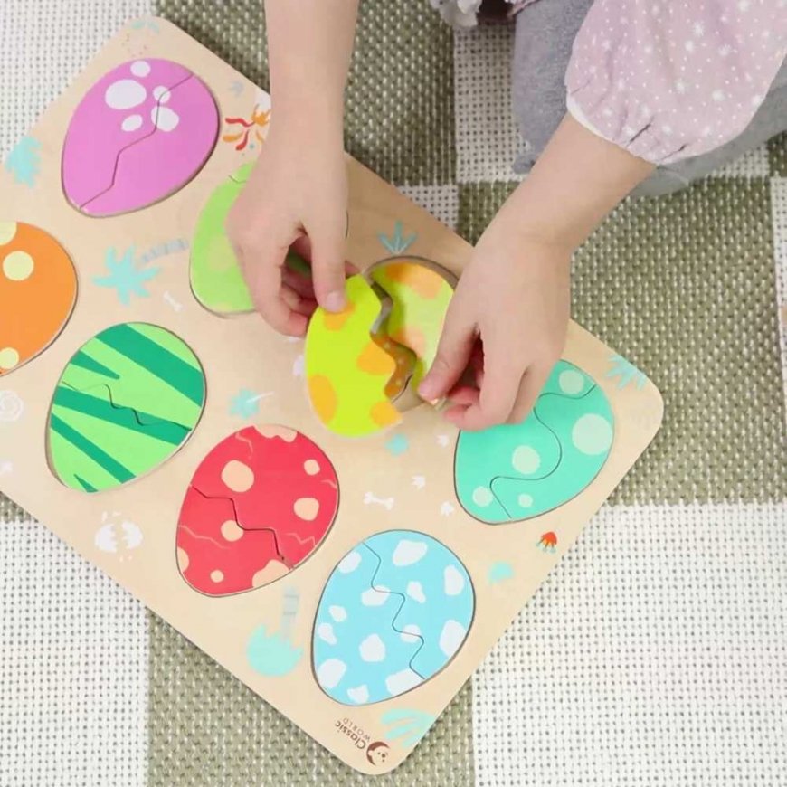 Wooden puzzle 3 layers Dinosaur eggs, Classic World – 3