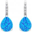 Brilio Silver Fashionable silver earrings with synthetic opals EA371WB Brilio Silver Fashionable silver earrings with synthetic opals EA371WB