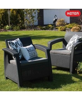 Lauko baldų komplektas Keter Corfu duo set