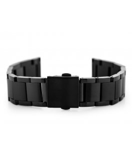 Pacific Model 9 solid bracelet - juodas 18mm