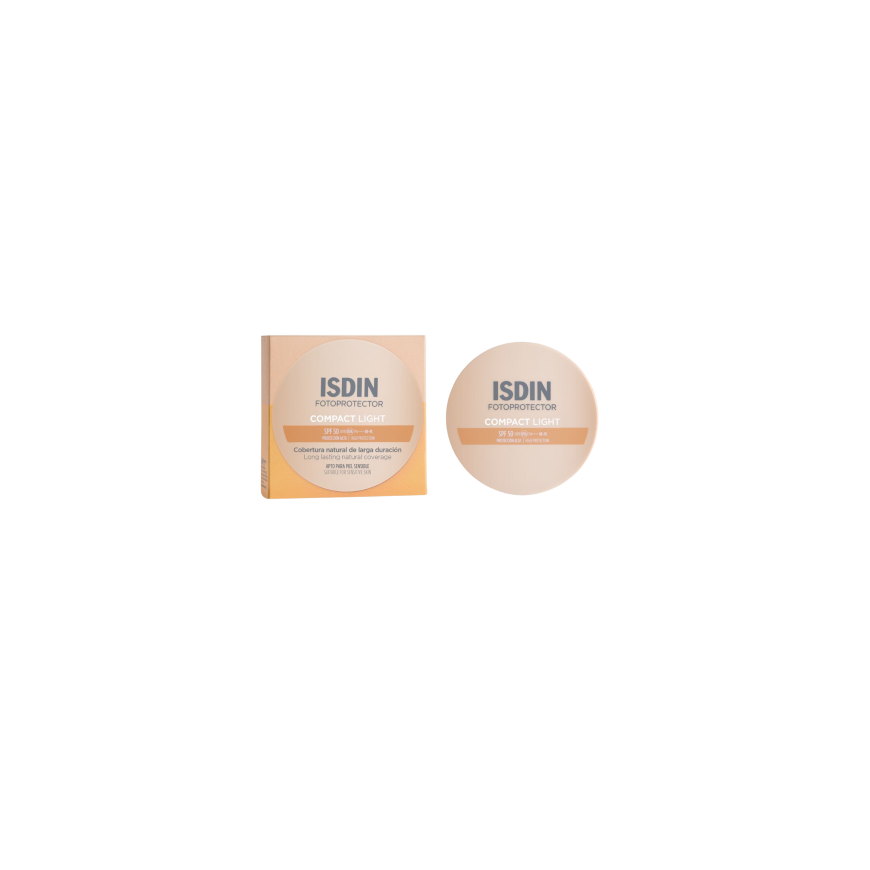 Isdin COMPACT SUNSCREEN SPF 50 long-lasting natural coverage Light 10g – 2