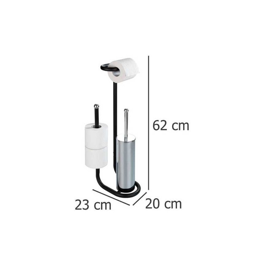 WC-paperiteline WC-harjalla UNIVERSAL, 3in1, musta, WENKO – 3