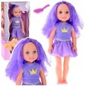Lean Toys -nukke violetissa mekossa ja kampauksessa Lean Toys -nukke violetissa mekossa ja kampauksessa