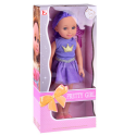 Lean Toys Lėlė su violetine suknele ir šukuosena Lean Toys Lėlė su violetine suknele ir šukuosena