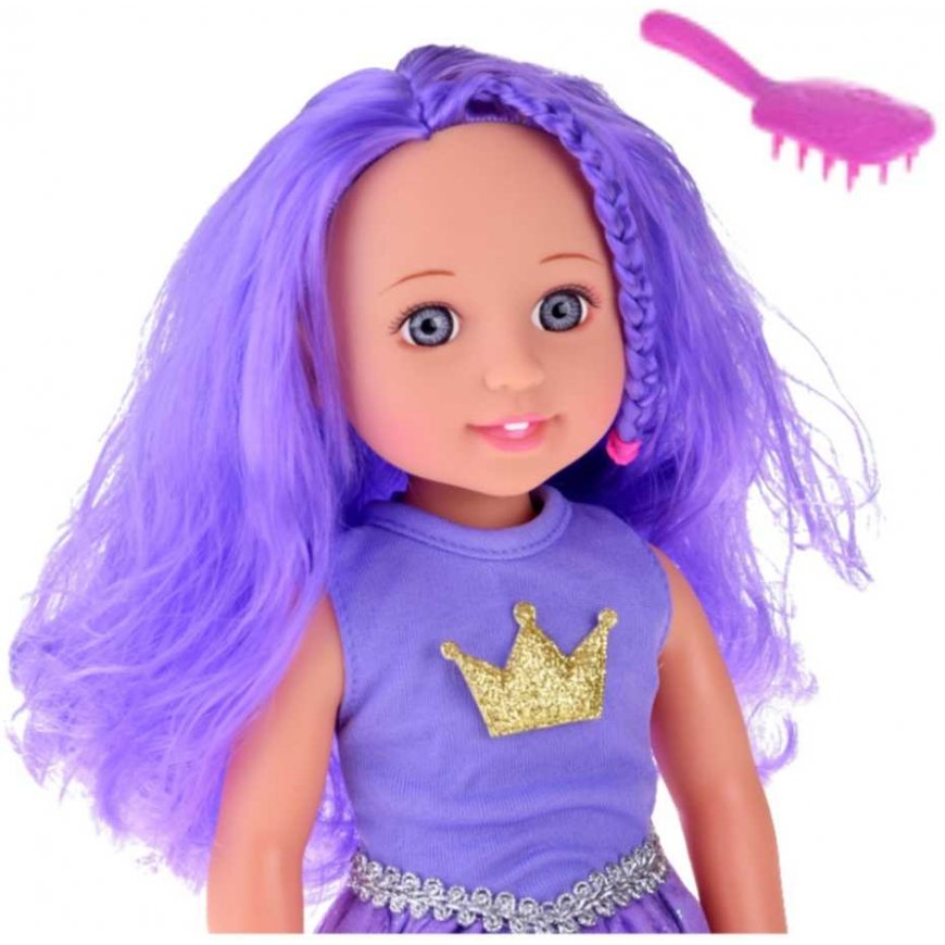 Lean Toys -nukke violetissa mekossa ja kampauksessa – 5