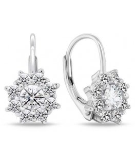 Brilio Silver Brilio Silver Beautiful silver earrings with clear zircons EA744W