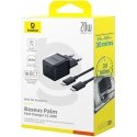 Baseus-seinälaturi Palm 20W USB-C QC3.0 PD3.0 USB-C-kaapelilla 1m, musta Baseus-seinälaturi Palm 20W USB-C QC3.0 PD3.0 USB-C-kaapelilla 1m, musta