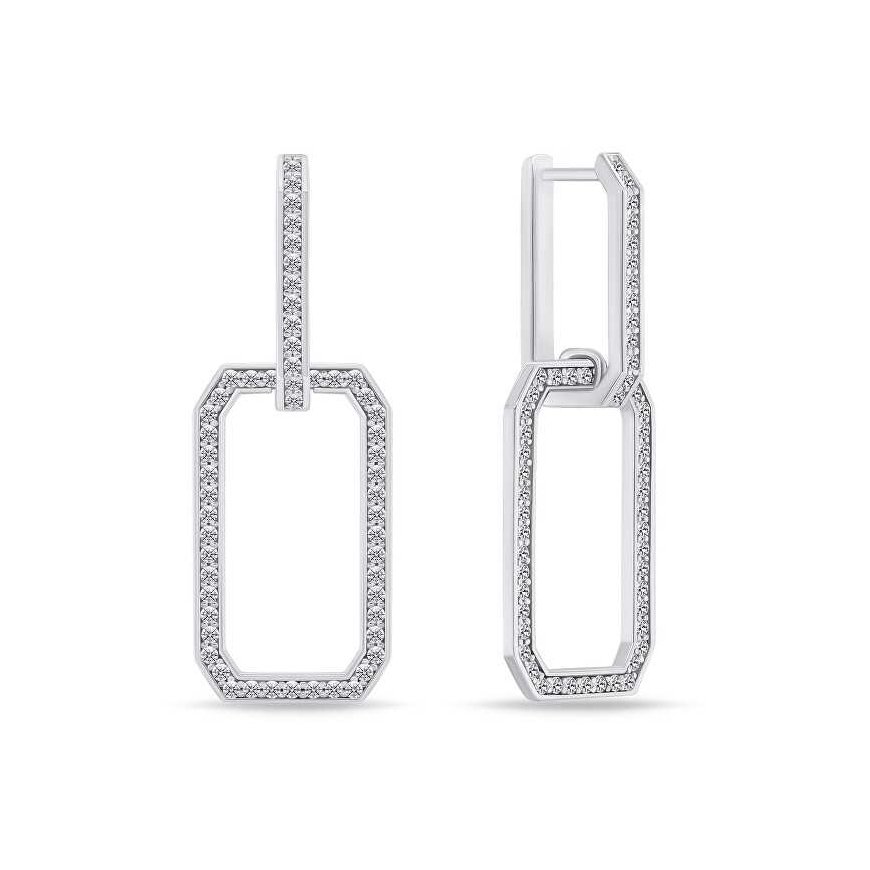Brilio Silver Brilio Silver Elegant silver earrings with zircons EA789W