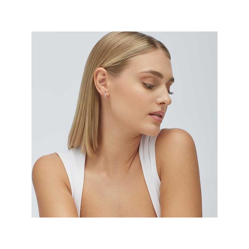 Brosway Fancy Infinite White FIW88 silver hoop single earring