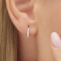 Brosway Fancy Infinite White FIW88 silver hoop single earring Brosway Fancy Infinite White FIW88 silver hoop single earring