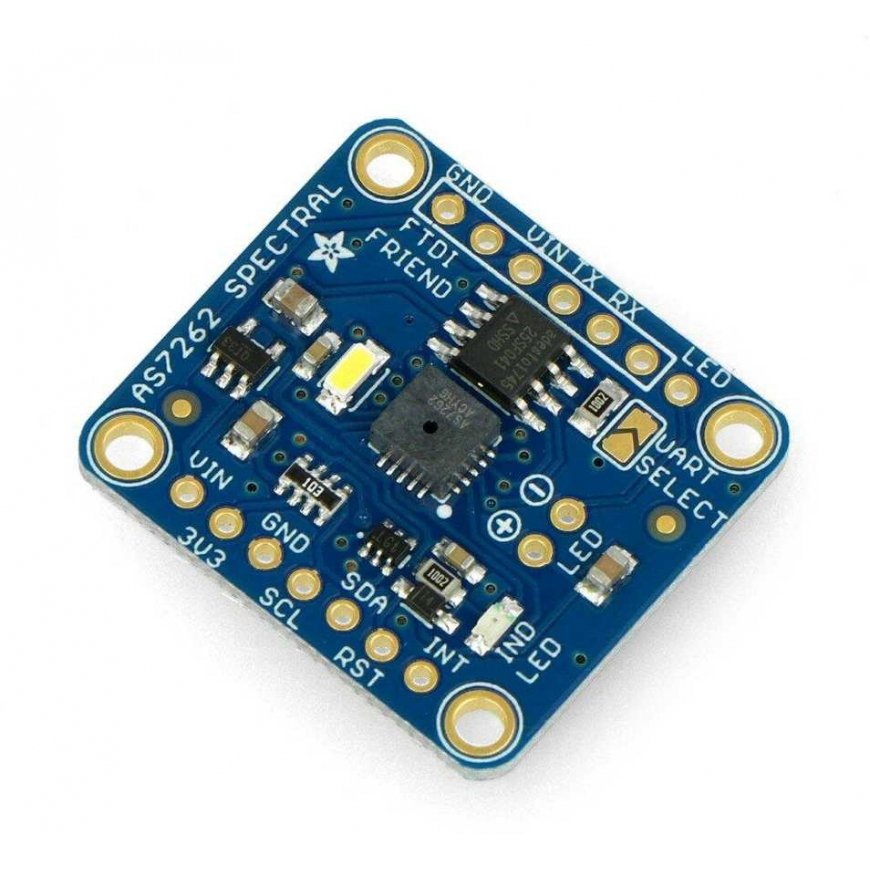 AS7262, 6-channel visible light/color spectrum sensor, Adafruit 3779