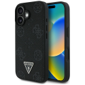 Original GUESS Grained Hot Stamp Peony Triangle Logo MagSafe Case for Apple iPhone 16 black Original GUESS Grained Hot Stamp Peony Triangle Logo MagSafe Case for Apple iPhone 16 black