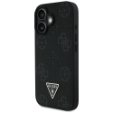 Original GUESS Grained Hot Stamp Peony Triangle Logo MagSafe Case for Apple iPhone 16 black Original GUESS Grained Hot Stamp Peony Triangle Logo MagSafe Case for Apple iPhone 16 black