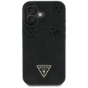 Original GUESS Grained Hot Stamp Peony Triangle Logo MagSafe Case for Apple iPhone 16 black Original GUESS Grained Hot Stamp Peony Triangle Logo MagSafe Case for Apple iPhone 16 black