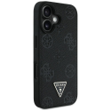 Original GUESS Grained Hot Stamp Peony Triangle Logo MagSafe Case for Apple iPhone 16 black Original GUESS Grained Hot Stamp Peony Triangle Logo MagSafe Case for Apple iPhone 16 black