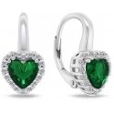 Brilio Silver Silver heart jewelry set with zircons SET273WG (earrings, pendant)