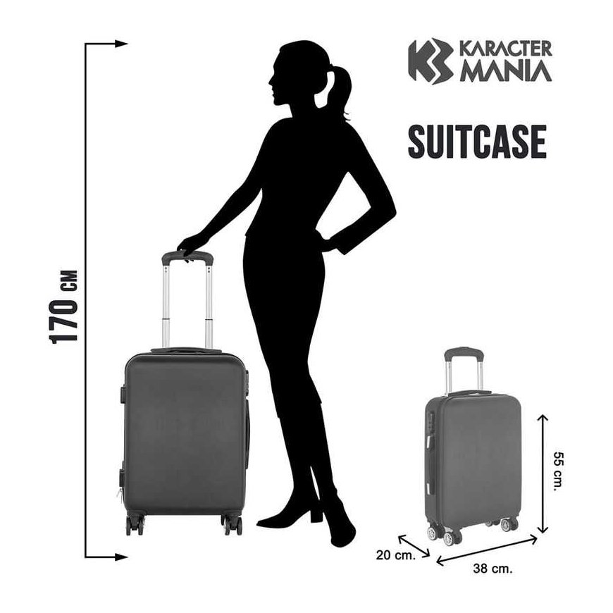 Travel suitcase Karactermania Wednesday Uniform ABS trolley, 38x55x20 cm – 2