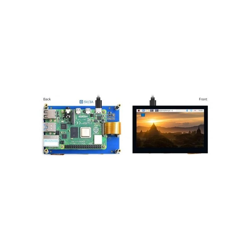 Waveshare Touch Screen DSI for Raspberry Pi Microcomputer - LCD IPS 4.3'' – 3