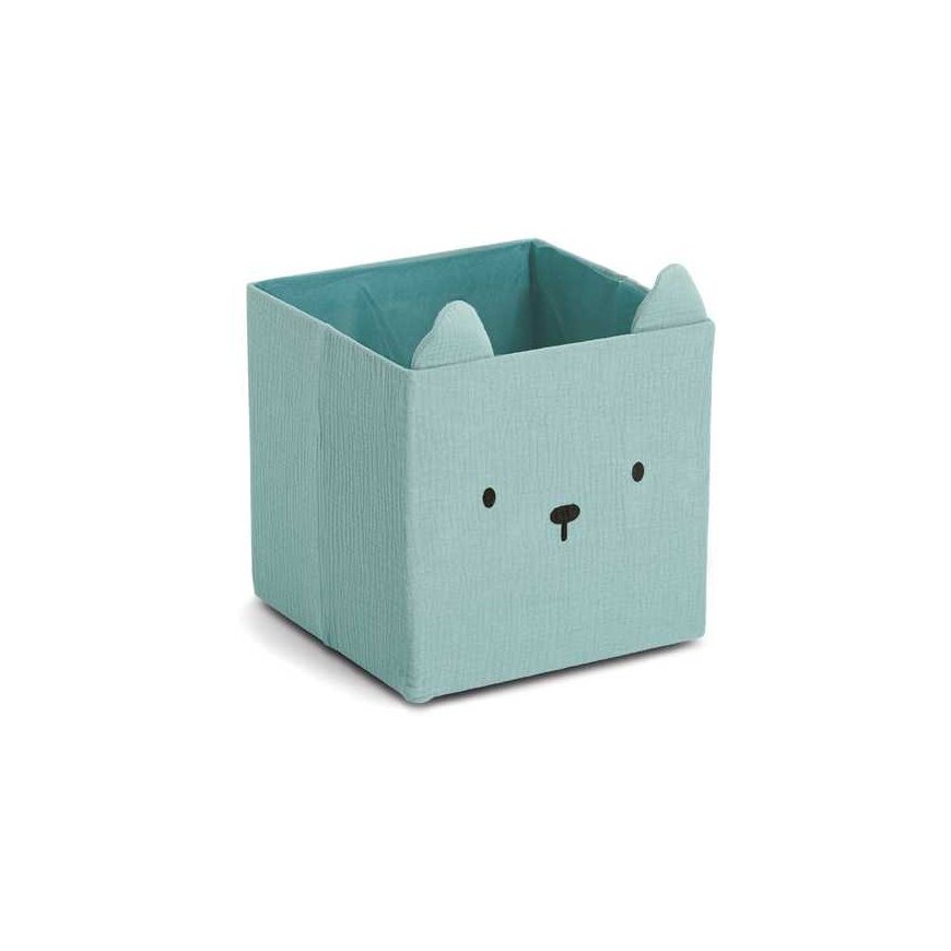 Zeller Muslin -lelulaatikko COZY KIDS korvilla, 28 x 28 x 28 cm