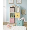 Zeller Muslin -lelulaatikko COZY KIDS korvilla, 28 x 28 x 28 cm