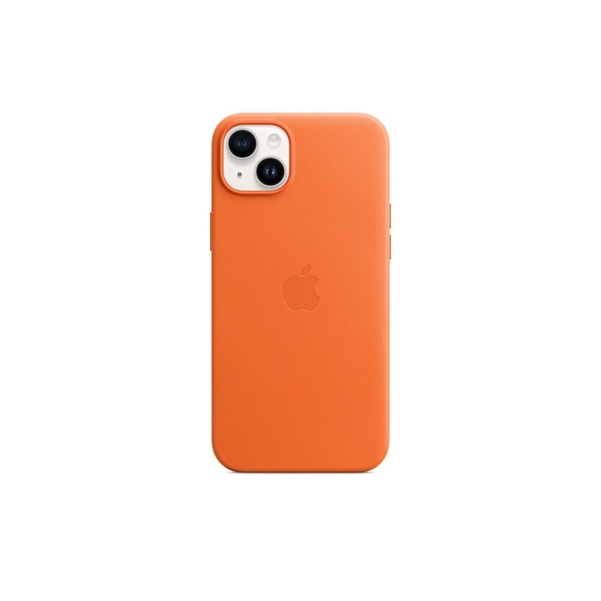Apple iPhone 14 Plus Leather Case with MagSafe - Orange – 5