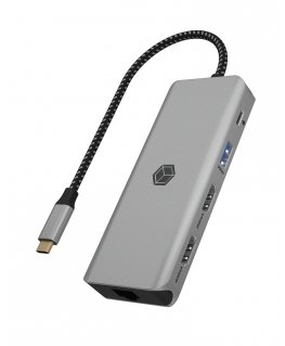ICY BOX IB-DK4012-CPD Wired USB 3.2 Gen 1 (3.1 Gen 1) Type-C Anthracite, Black