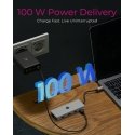 ICY BOX IB-DK4012-CPD Vielinis USB 3.2 Gen 1 (3.1 Gen 1) Type-C Antracitas, Juoda